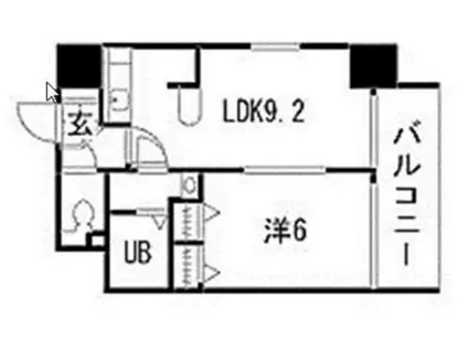クレスト小町(1LDK/3階)の間取り写真