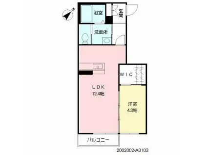 K-ブルーノIII(1LDK/1階)の間取り写真