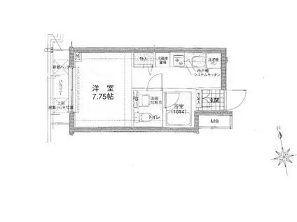 ドルチェ荻窪・壱番館(ワンルーム/2階)の間取り写真