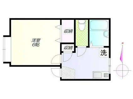 エル・グレース(1K/2階)の間取り写真