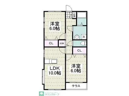 コンフォールM(2LDK/1階)の間取り写真