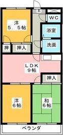 AMOUR MIWA(3LDK/3階)の間取り写真