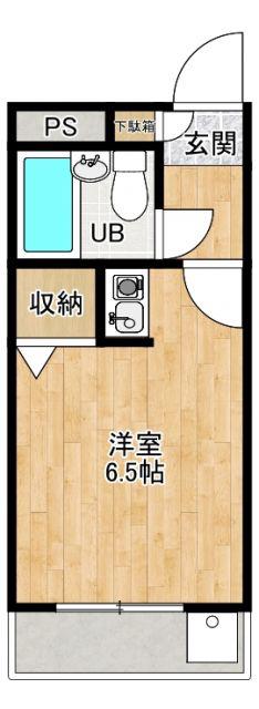 煉瓦館68(ワンルーム/3階)の間取り写真