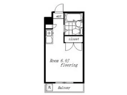 JUCH HEIMS(ワンルーム/2階)の間取り写真