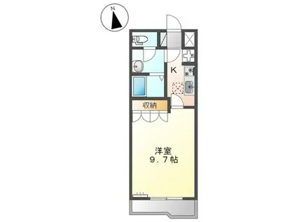 サンモール伝法(1K/1階)の間取り写真
