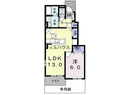 ルミエールマコジ7(1LDK/1階)の間取り写真