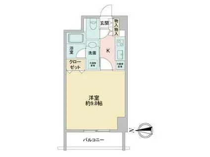 S-FORT桜山(1K/2階)の間取り写真