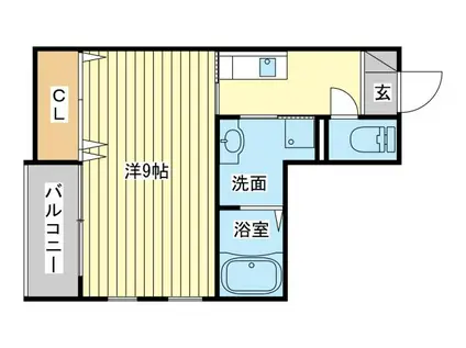 BR東延末(1K/3階)の間取り写真