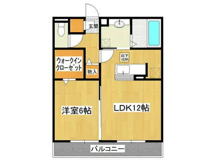 フォレスタII(1LDK/3階)の間取り写真
