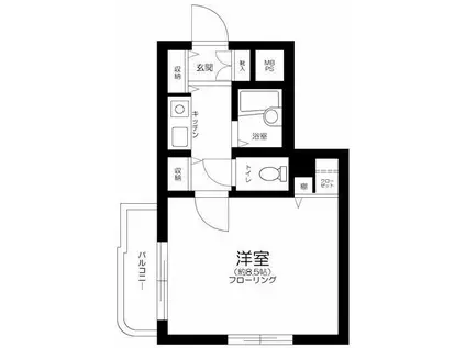 ライオンズマンション渋谷本町(1K/3階)の間取り写真