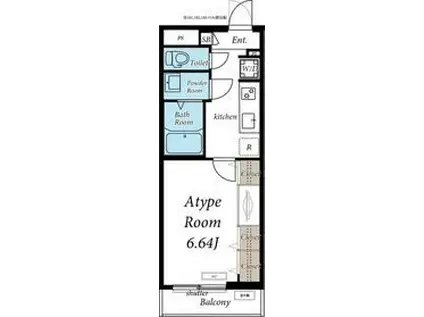 グレイス西所沢(1K/1階)の間取り写真