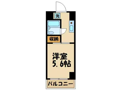 レナジア狛江(1K/3階)の間取り写真