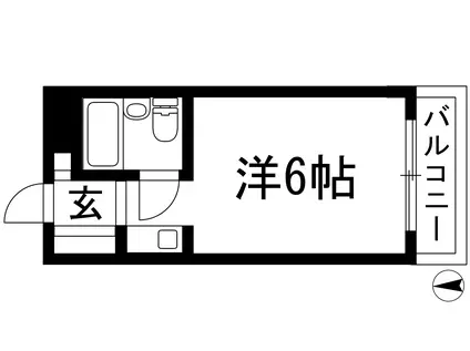 ダイドーメゾン甲東園(ワンルーム/3階)の間取り写真