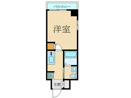 スカイコート神田第二(1K/6階)の間取り写真