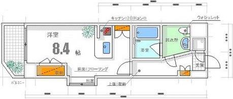 オリエントビル ウエストタワーNO.77(ワンルーム/11階)の間取り写真