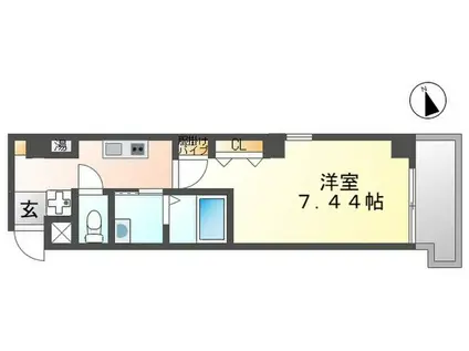 B-RISE昭和通(1K/11階)の間取り写真