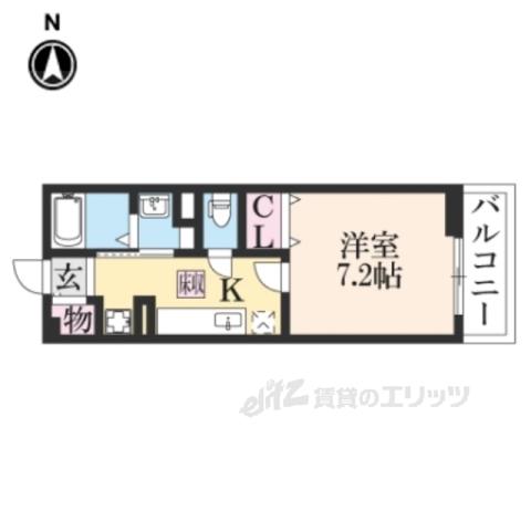 ミルトプラッツⅡ(1K/1階)の間取り写真