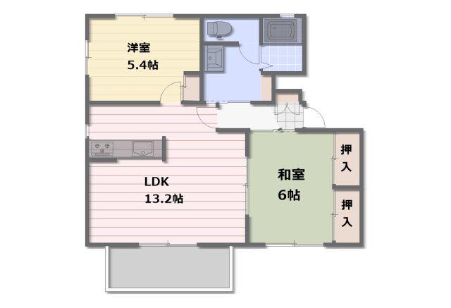 サンハイム(2LDK/1階)の間取り写真