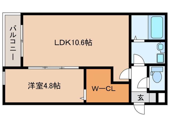 ジーメゾン垂水エスペーロ(1LDK/1階)の間取り写真