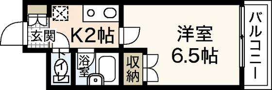 エクセレント楠木(1K/6階)の間取り写真