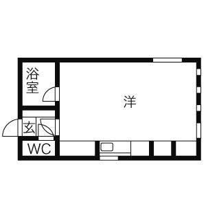 フォルミカ(ワンルーム/4階)の間取り写真