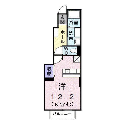 サン フィット1(ワンルーム/1階)の間取り写真
