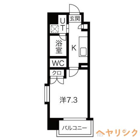 アールズタワー宝が丘(1K/4階)の間取り写真