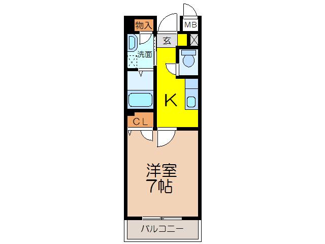 ANNEX31-V(1K/1階)の間取り写真