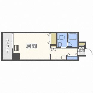 プライマル札幌北4条(1K/2階)の間取り写真