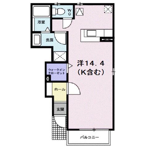 メゾンアルモニー(ワンルーム/1階)の間取り写真