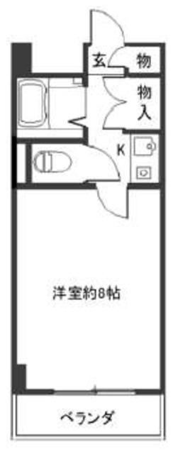 フォンティーヌ堺(1K/7階)の間取り写真