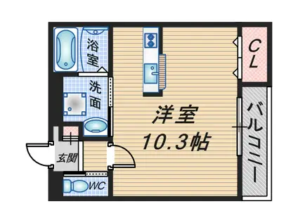 SING-F(ワンルーム/2階)の間取り写真