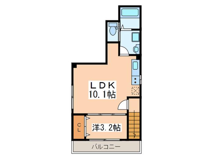 クオーレ白糸台(1LDK/2階)の間取り写真