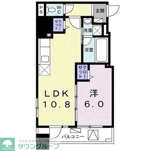 カーサ グランデ(1LDK/3階)の間取り写真