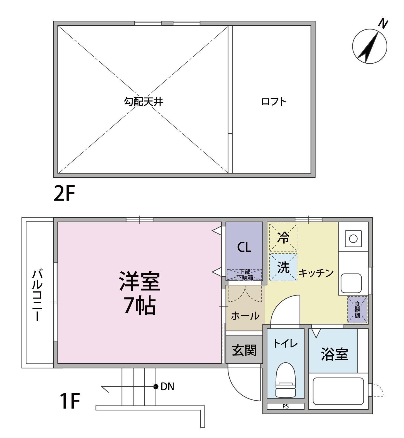 ジュネス南浦和II(1K/1階)の間取り写真