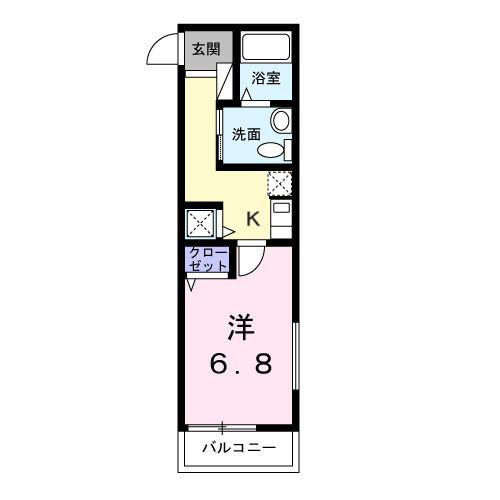 F.GRACE豊中南(1K/1階)の間取り写真