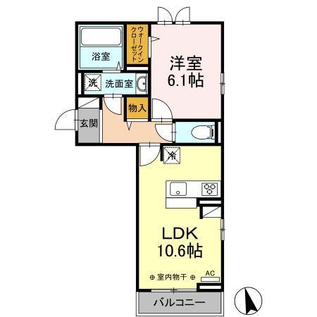 ザナドゥ(1LDK/3階)の間取り写真