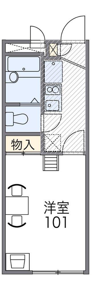 レオパレスI.S.千里丘(1K/3階)の間取り写真