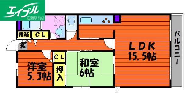 グランメゾンKS(2LDK/1階)の間取り写真