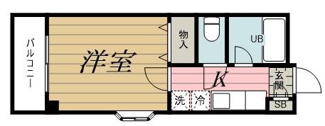 メゾン21(1K/3階)の間取り写真