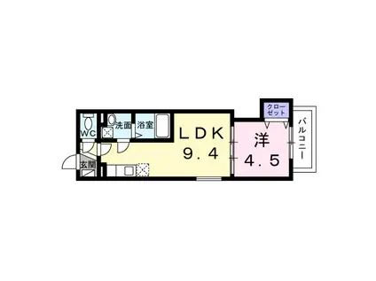 グランラトゥール(1LDK/1階)の間取り写真