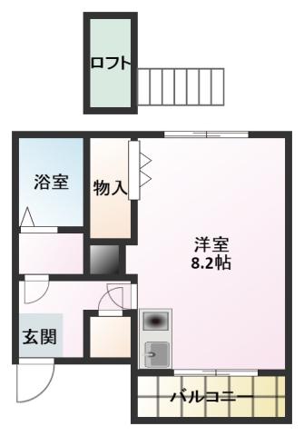 レリブ野口(1K/3階)の間取り写真