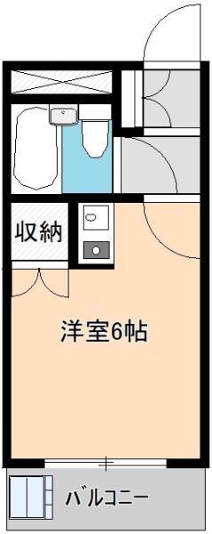 メゾン喜多町(ワンルーム/3階)の間取り写真