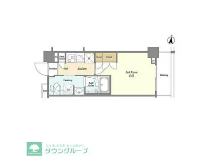ARKMARK西小山(1K/3階)の間取り写真
