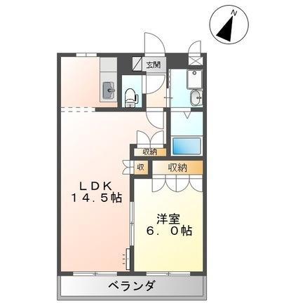 ファインパレス II(1LDK/2階)の間取り写真