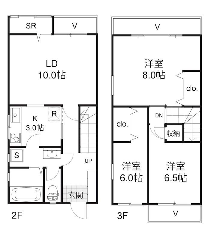 クール・アンソレーユ(3LDK/2階)の間取り写真
