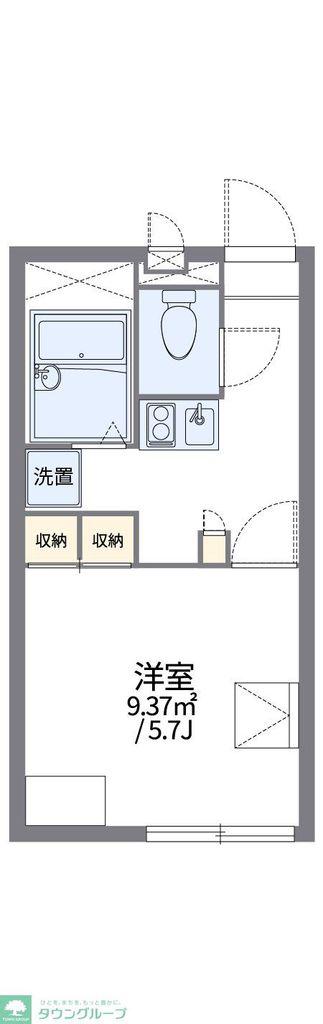 レオパレスSHIBASAKI(1K/2階)の間取り写真