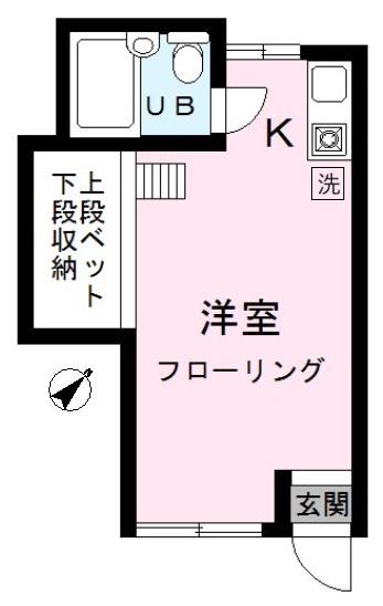 しらゆりハイツ(ワンルーム/1階)の間取り写真