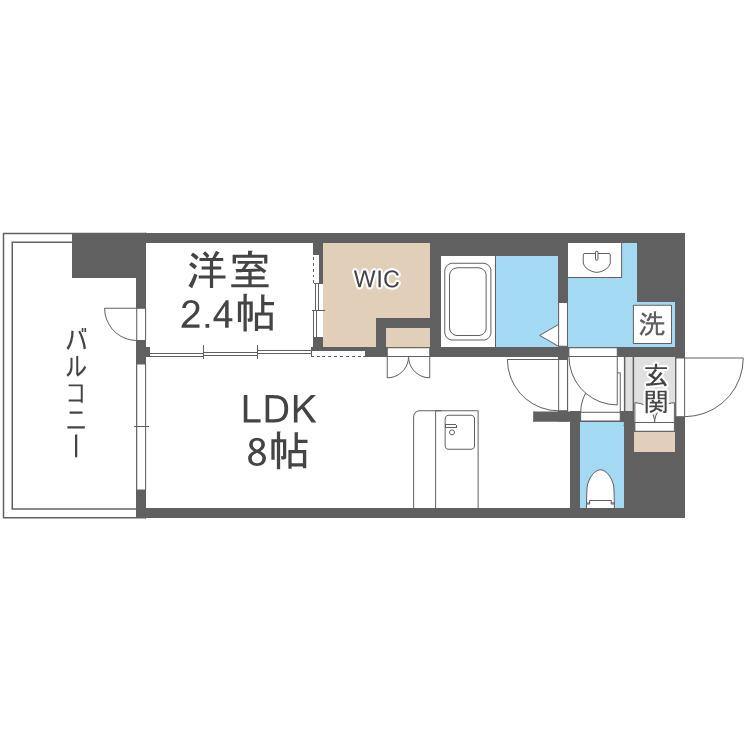 セレニテ阿波座ミラク(1LDK/3階)の間取り写真