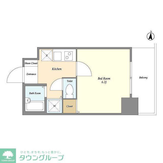 アクシーズタワー川口幸町II(1K/7階)の間取り写真